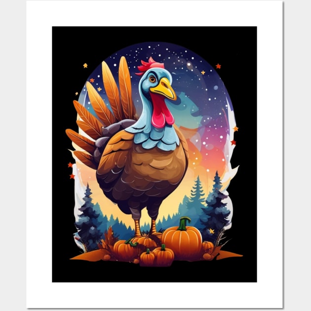 Thanksgiving turkey Wall Art by Mysooni